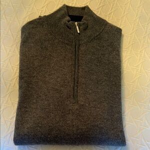 Gray Zip Up Sweater with Cozy CASHMERE Comfort